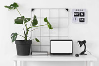 Große Zahl Wandbehang Flip Clock/Kalender Retro Vintage Digital Flip Kalender Down Page Clock für Home Decor