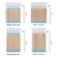 Coton-tiges jetables écologiques à double embout avec bâtonnets en bambou – Outils de nettoyage cosmétique multi-usages pour la beauté et les strass d'ongles