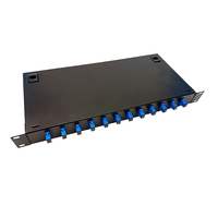 Panel Patch Fiber Optik 19 Inch 1U 24 Port LC Rak Mount ODF Distribution Frame Full Loaded Fiber Optik SC LC Patch Panel