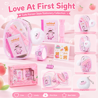 Kit de Papelería Adorable al por Mayor con Mini Cuaderno, Notas Adhesivas, Resaltador, Cinta Washi, Set de Regalo Portátil OEM ODM