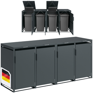 Large Outdoor Horizontal <strong>Storage</strong> Shed Galvanized Steel Tool Sheds <strong>Storage</strong> for Trash Cans <strong>Garden</strong> Tools Garbage <strong>Bin</strong> Shed - Product Image 4