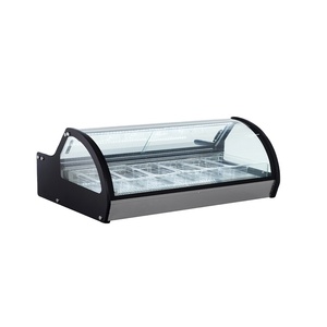 Smad Refrigerated Topping Rail with Glass Sneeze Guard Cover Ice Showcase for Dds-122wbr(d-1) Dds-122wbr(d-1) <b>Freezer</b> Ice - Product Image 1
