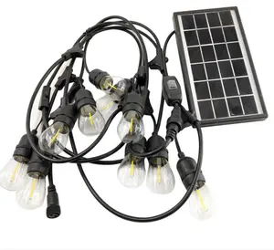 Солнечная энергия E27, подвесная розетка, уличная садовая лампа, светодиодная пластиковая клетка, гирлянда