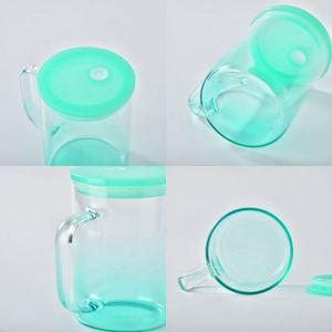 Vente en gros de tasses à sublimation transparentes dégradées de 17 oz avec poignée - Product Image 2