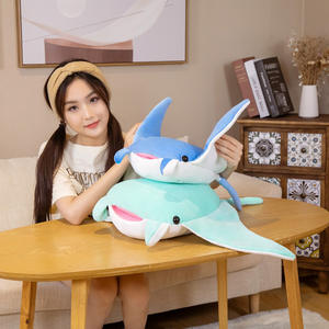 Hot Manta Pluche Speelgoed Schattige Rustgevende Ray Skate Pijlstaartrog Vis Knuffel Dier Poppen Zwemdieren <span class=keywords><strong>Aquarium</strong></span> Mascottes Kussens - Product Image 2