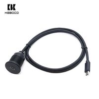 Câble d'extension USB Type-C mâle vers femelle étanche noir de 1 m pour support de voiture, prix usine abordable