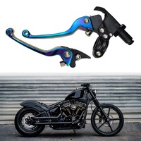 Leviers d'embrayage et de frein de moto pliables, résistants aux chocs, colorés, style ASV, avec supports