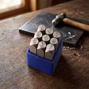 FERVI NUMERI HRC 58-60 Leather <b>Punch</b> Tools 8mm Character 12x70mm Grip High Quality Durable - Product Image 3