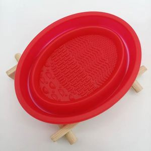 Silicone Foldable Portable Beauty Egg <b>Brush</b> Cleaning Tool Targeted Makeup Powder Puff <b>Scrub</b> Mat for Cleaning <b>Brushes</b> - Product Image 5
