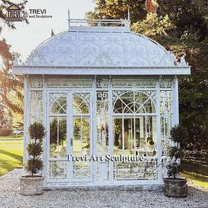 TREVI Fournisseur chinois de pavillons de jardin en métal blanc de grande taille, décoratifs pour les mariages en plein air, en fer forgé avec toit - Product Image 3