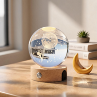 Enceintes Bluetooth portables pour fêtes, maison et bureau avec son haute fidélité et fonction d'annulation du bruit, lampe boule de cristal