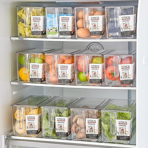 Organizadores de Refrigerador Apilables con Tapas, Libres de BPA, Contenedores para Almacenamiento de Frutas y Verduras, Venta al Por Mayor - Product Image 3