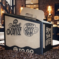 AT PACK Fournitures pour cafés : Boîte à café en carton ondulé pour emporter, Distributeur de café 3L 5L 96OZ, Sacs BIB