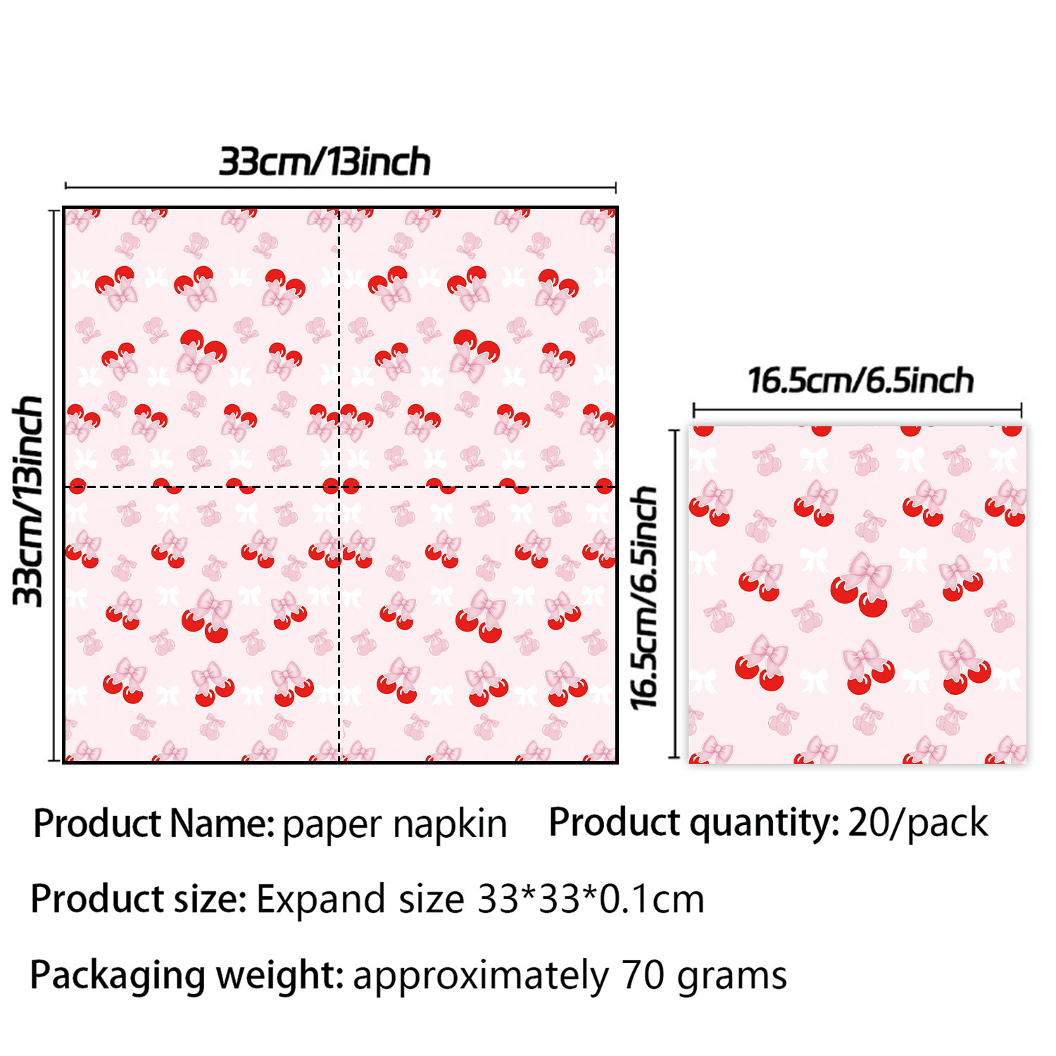 E: 20 serviettes en papier
