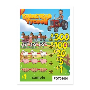 สลากกินแบ่งแบบดึง 3 ช่อง ดีไซน์เกมส์แบบกำหนดเอง อัตราการชนะสูง ลายฟาร์มทาวน์ พิมพ์ออฟเซ็ต - Product Image 2