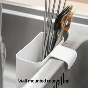 Luxury Kitchenware Kitchen Utensils Chopsticks <b>Plastic</b> Cutlery Spoon Holder Box Cage Rack Storage Box - Product Image 6