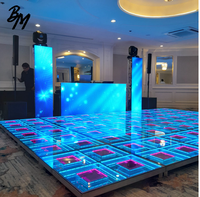 Interaktiver LED-Tanzboden Magnetisch 2ft X 2ft Farbige Hintergrundbeleuchtung Bausteine Mit USA-Versand Versand in Flightcases