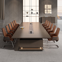 Pierre artificielle noire moderne OEM Table de réunion de direction Tables de conférence Bureaux et chaises de bureau pour poste de travail