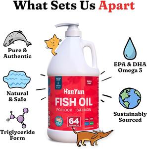 Aceite de Salmón Personalizado al <span class=keywords><strong>por</strong></span> Mayor para Perros y Gatos, Alivia las Alergias, Cuidado de la Piel Seca, Líquido Puro Premium - Product Image 1