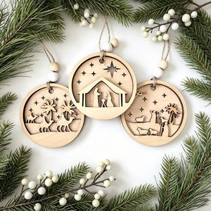 Décorations <span class=keywords><strong>de</strong></span> Noël en bois découpées au laser personnalisées, ornements d'<span class=keywords><strong>arbre</strong></span> <span class=keywords><strong>de</strong></span> Noël <span class=keywords><strong>avec</strong></span> nom personnalisé, décorations <span class=keywords><strong>de</strong></span> fête <span class=keywords><strong>de</strong></span> famille, fournitures pour fêtes <span class=keywords><strong>de</strong></span> fin d'année - Product Image 4