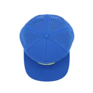 Casquette de baseball personnalisée à 7 panneaux en caoutchouc PVC avec logo, imperméable, perforée au laser, haute qualité, à visière plate - Product Image 6