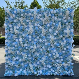 Panel de Pared de Flores Artificiales al por Mayor, Rollo de Pared Floral para Decoración de Bodas, Fiestas y Eventos - Product Image 2