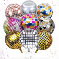 Ballon en feuille d'aluminium écologique de 22 pouces, ballons à l'hélium 4D pour décorations d'anniversaire