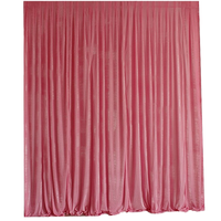 Cortina de Fondo de Satén Rosa Polvoriento, Resistente a las Arrugas, para Decoración de Bodas, Fiestas, Eventos y Cabinas de Fotos