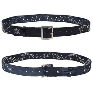 Cinturón de Estilo Americano con Remaches Florales Personalizados para Hombre y Mujer, con Diamantes Incrustados, Estilo Punk, Resistente, de Cuero Vegetal y Aleación - Product Image 5