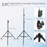 Kit d'éclairage photographique avec boîte à lumière 50x70, unité d'éclairage continu 700W avec douille E27 et ampoule 5500K