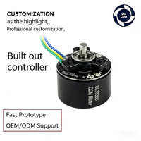Motor DC Tanpa Sikat 38mm 24V 54W 3460RPM dengan Dudukan Flens untuk Kipas, Peralatan Rumah Tangga, Sepeda Listrik, Perahu, Instrumen Kosmetik