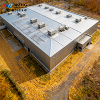 Grande hangar de stockage à grande portée avec paroi en panneau sandwich pour atelier, provenant d'un fabricant chinois