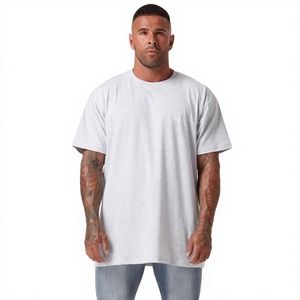 Blank <b>Plain</b> Heavyweight 100% Cotton T Shirt Streetwear Custom Men Oversized <b>Tshirt</b> - Product Image 4