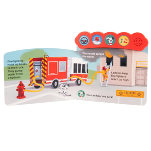 Libro Sonoro Interattivo a Tema <span class=keywords><strong>Camion</strong></span> <span class=keywords><strong>dei</strong></span> <span class=keywords><strong>Pompieri</strong></span> con Luci e Musica, Giocattolo Educativo per Bambini e Prescolare - Product Image 2