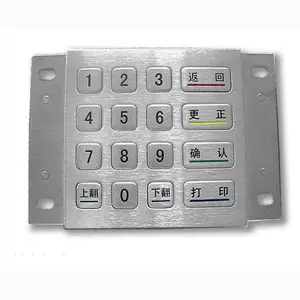 Customized Metal keyboard 20 keys keypad module Stainless steel with backlit Industrial keyboard Ip67