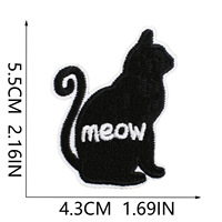 Patch brodé thermocollant en tissu à motifs de dessins animés (étoile de mer, fraise, papillon) pour chapeaux et vêtements - Fil de polyester