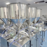 Semi-automatique Crème Visage Cosmétique Liquide Brillant À Lèvres Confiture Pâte Jus Huile D'olive Sirop Lotion Miel Ketchup Lait Bouteille Machine De Remplissage