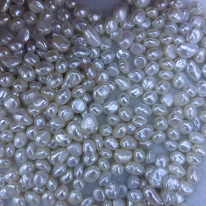 7mm putih tidak teratur batu hancur air tawar Barok mutiara kualitas tinggi alami manik longgar untuk membuat perhiasan untuk Gelang - Product Image 1