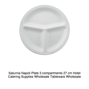 Assiette Napoli 3 compartiments Ø 27 cm Saturnia - Product Image 2
