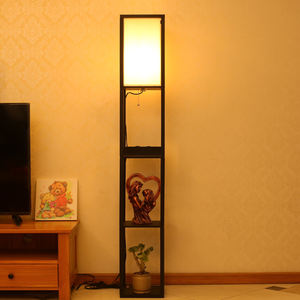 Lampara de escritorio Tùy chỉnh cao <span class=keywords><strong>Led</strong></span> kệ sách Đèn sàn bằng gỗ rắn với USB và ổ cắm sạc không dây cho phòng khách - Product Image 3