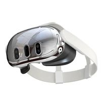 Étui de protection pour casque Meta Quest3 VR casque transparent coloré étui anti-chute couverture de jeu