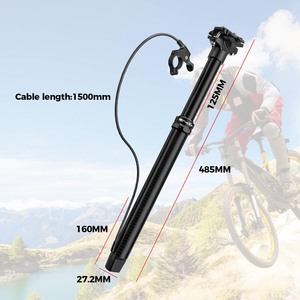 Tige de selle droppable VTT 125 mm de débattement, diamètre 27,2/30,9/31,6 mm, compatible télécommande avec passage de câbles interne/externe pour VTT - Product Image 1