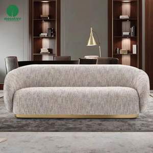 Muebles Moontree, muebles modernos de lujo para el hogar, tapicería de tela, sofá curvo, sofá reclinable seccional, juego de sofá para sala de estar - Product Image 4