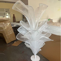 Décoration de mariage personnalisée, toile de fond de mariage de luxe, fleurs géantes faites à la main, décoration d'événement de fête artificielle