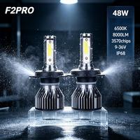 Phare LED de voiture Sun Rise F2PRO 881 12V 48W Nouveau IP68 Étanche Lumière Blanche 6500K 8000 Lumens Plug-and-Play Adaptation Universelle