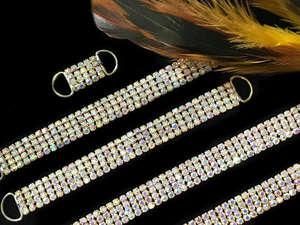 17cm Durable 3 Rangées Strass Chaîne Bikini Hanche Sangle Connecteur Diamant Coupe Chaînes pour Femmes IFBB Concours Costume Ornement - Product Image 4