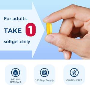 น้ำมันปลาซอฟเจลฉลากส่วนตัว แคปซูลน้ำมันปลาซอฟเจล อาหารเสริมบำรุงหัวใจและสมอง โอเมก้า 3 น้ำมันปลาซอฟเจลสำหรับผู้ใหญ่ - Product Image 4