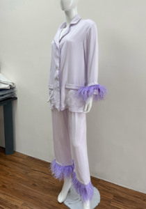 Wanpaul <strong>Women's</strong> Two Piece <strong>Thermal</strong> Knitted Camel Bird Feather Sleepwear Home <strong>Clothes</strong> - Product Image 6