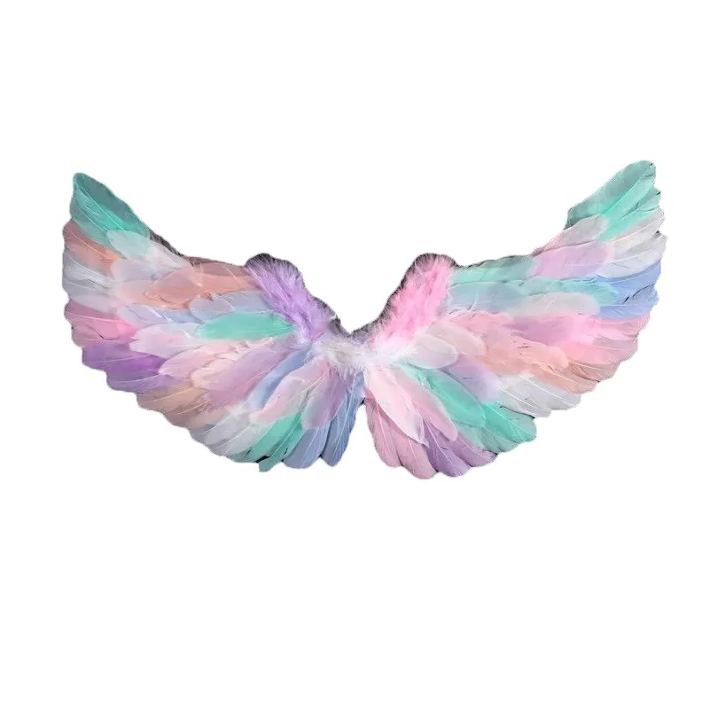 रंगीन पर्यावरण-अनुकूल पंख तितली पंख वयस्क बच्चे लड़कियां स्टेज शो वेशभूषा कॉस्प्ले मैकरॉन तितली पंख