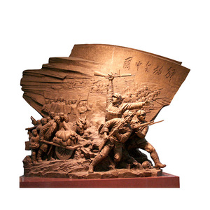 Figuras del Ejército Rojo en Relieve, Estilo Chino, Acabado Pulido, Diseño de Modelo 3D para Aplicaciones Escolares - Product Image 3